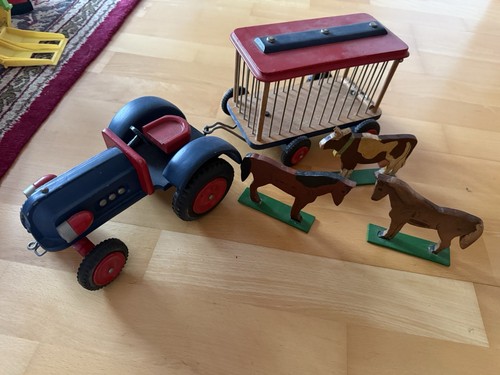 Holzspielzeug set traktor mit - holzspielzeug-set:,