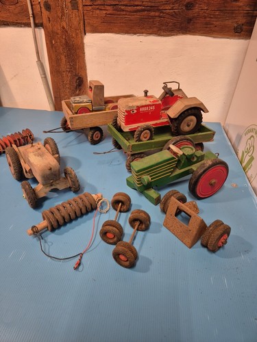 Traktor holzspielzeug antik - holzspielzeug,