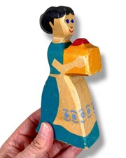 Vintage Kuchenfrau Holz Figur
