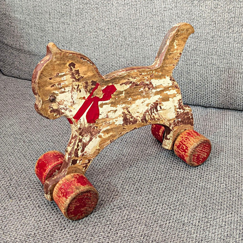 Lego denmark vintage wood cat - lego,