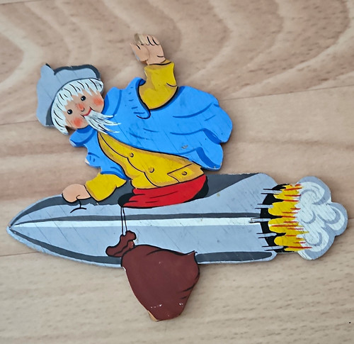 Vintage handbemalte holzfigur - handbemalte,