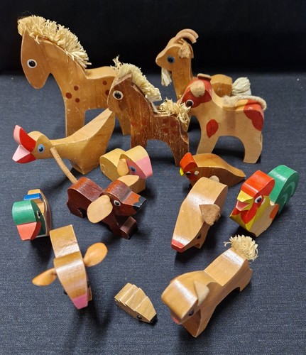 Altes holzspielzeug figuren - altes, /