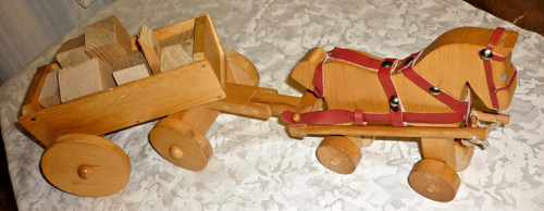 Holz pferdegespann - holz,
