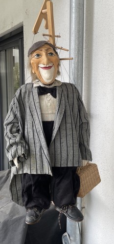 Marionette clown mit - marionette, koffer