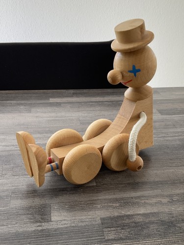 Vintage holzspielzeug clown - holzspielzeug,
